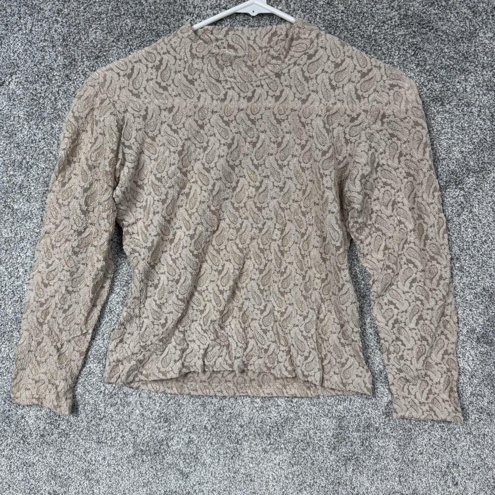 Vintage Glu Glu Top Medium Sheer Paisley Lace Romantic Layering Femme Boutique
